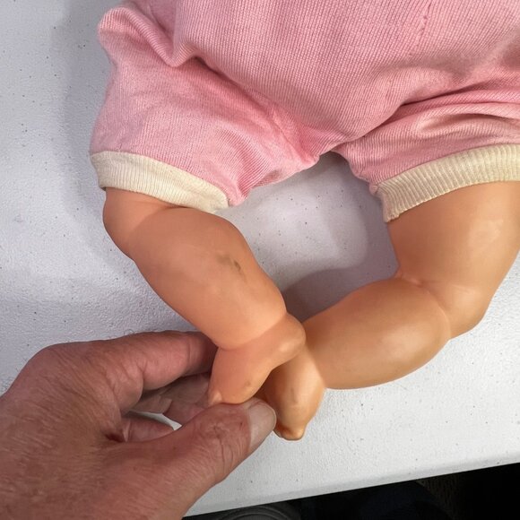 Vintage Ideal Thumbelina Doll 1960s Collectible 14 Inch Head Moves Pink Outfit - Picture 11 of 11